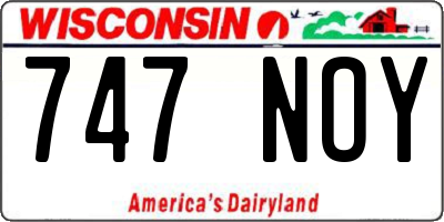 WI license plate 747NOY