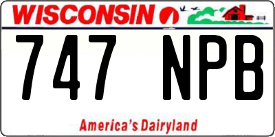 WI license plate 747NPB