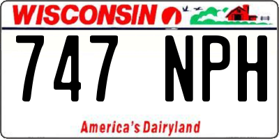 WI license plate 747NPH