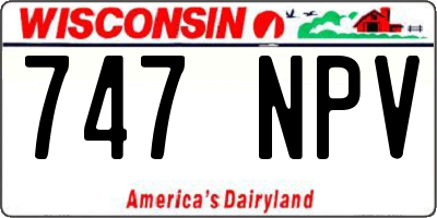 WI license plate 747NPV