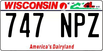WI license plate 747NPZ
