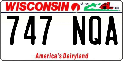 WI license plate 747NQA