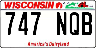 WI license plate 747NQB