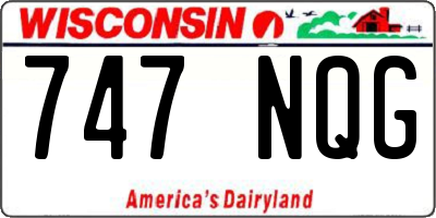 WI license plate 747NQG