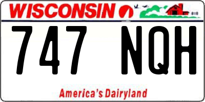 WI license plate 747NQH