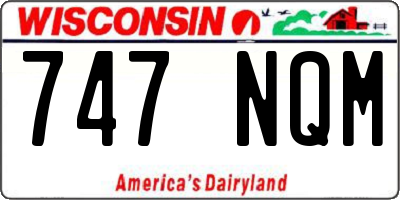 WI license plate 747NQM