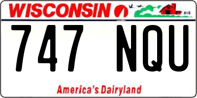 WI license plate 747NQU