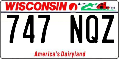 WI license plate 747NQZ
