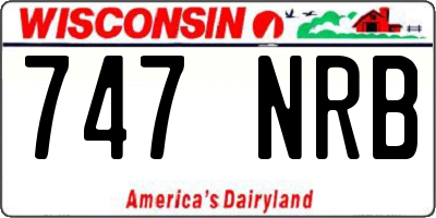 WI license plate 747NRB