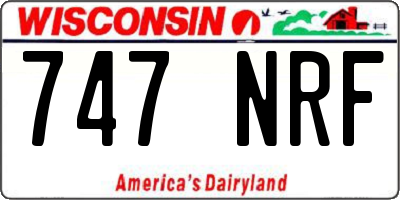 WI license plate 747NRF