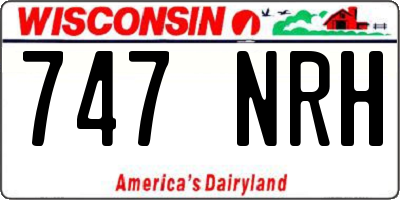 WI license plate 747NRH