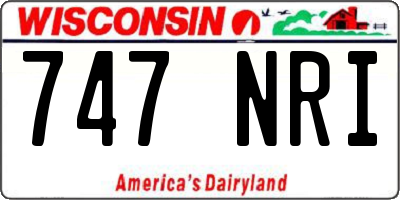 WI license plate 747NRI