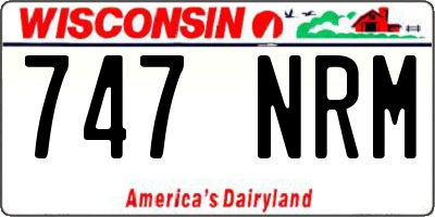 WI license plate 747NRM