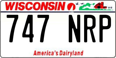 WI license plate 747NRP