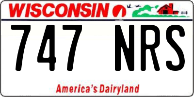 WI license plate 747NRS