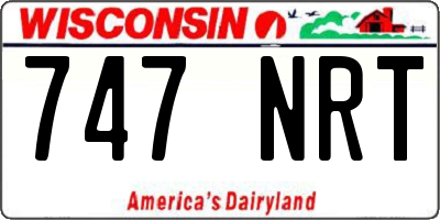 WI license plate 747NRT