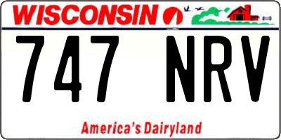 WI license plate 747NRV