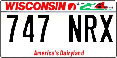 WI license plate 747NRX