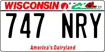WI license plate 747NRY