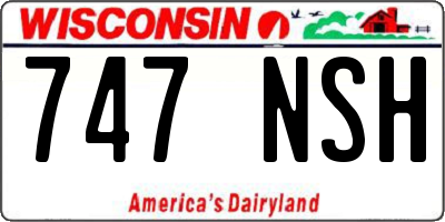 WI license plate 747NSH