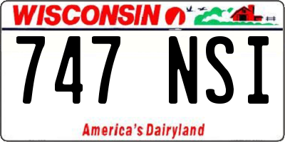 WI license plate 747NSI