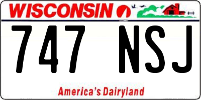 WI license plate 747NSJ