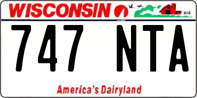 WI license plate 747NTA