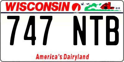 WI license plate 747NTB