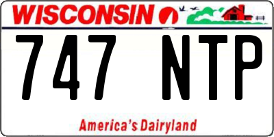 WI license plate 747NTP