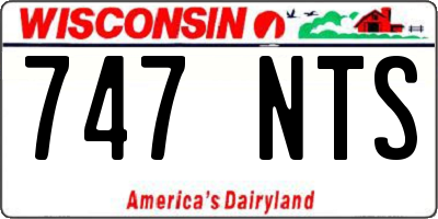 WI license plate 747NTS