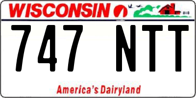 WI license plate 747NTT