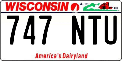 WI license plate 747NTU