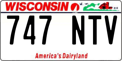 WI license plate 747NTV