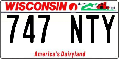 WI license plate 747NTY