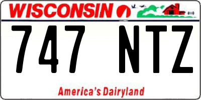 WI license plate 747NTZ