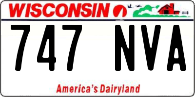 WI license plate 747NVA