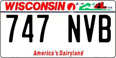 WI license plate 747NVB