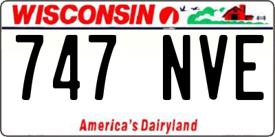 WI license plate 747NVE
