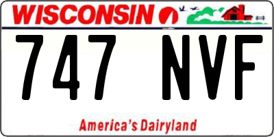 WI license plate 747NVF