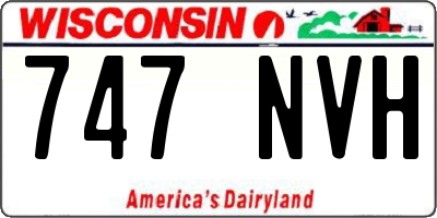 WI license plate 747NVH