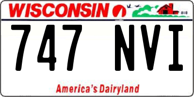 WI license plate 747NVI