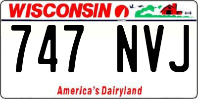 WI license plate 747NVJ