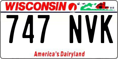 WI license plate 747NVK