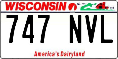 WI license plate 747NVL