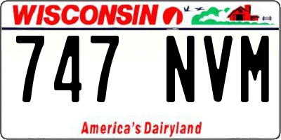 WI license plate 747NVM