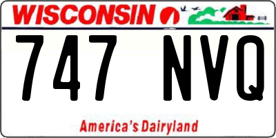 WI license plate 747NVQ