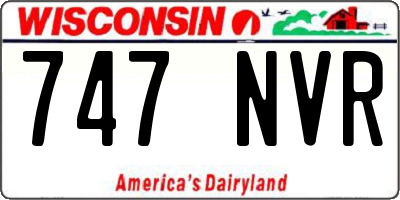 WI license plate 747NVR