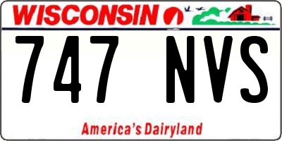 WI license plate 747NVS