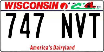 WI license plate 747NVT