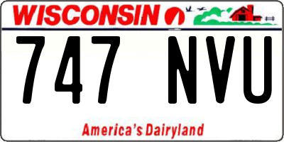 WI license plate 747NVU
